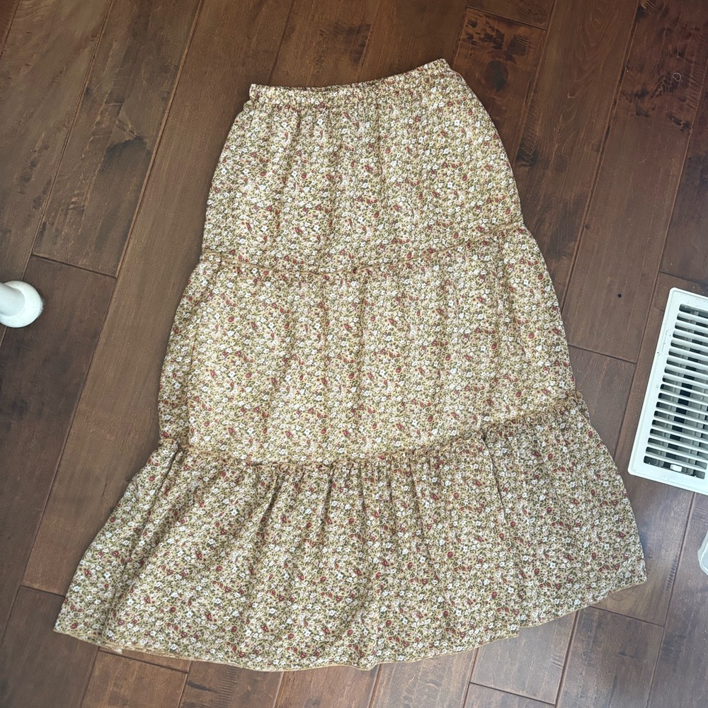 Yellow Floral Skirt